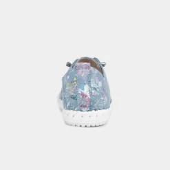 Lunar Exbury Womens Blue Leather Casual Shoes