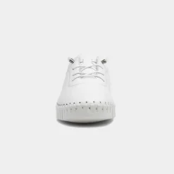 Lunar Flamborough Womens White Leather Shoe