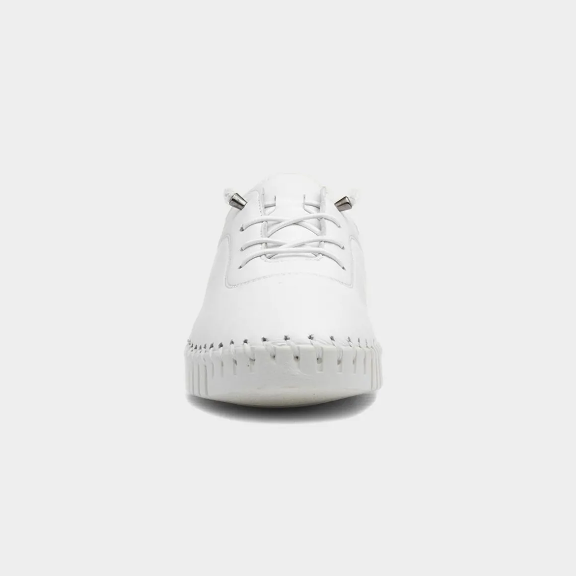 Lunar Flamborough Womens White Leather Shoe