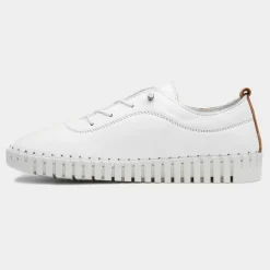 Lunar Flamborough Womens White Leather Shoe