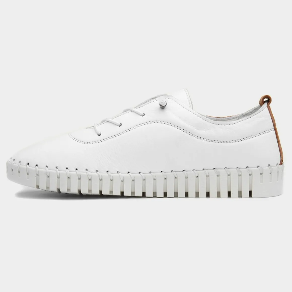 Lunar Flamborough Womens White Leather Shoe