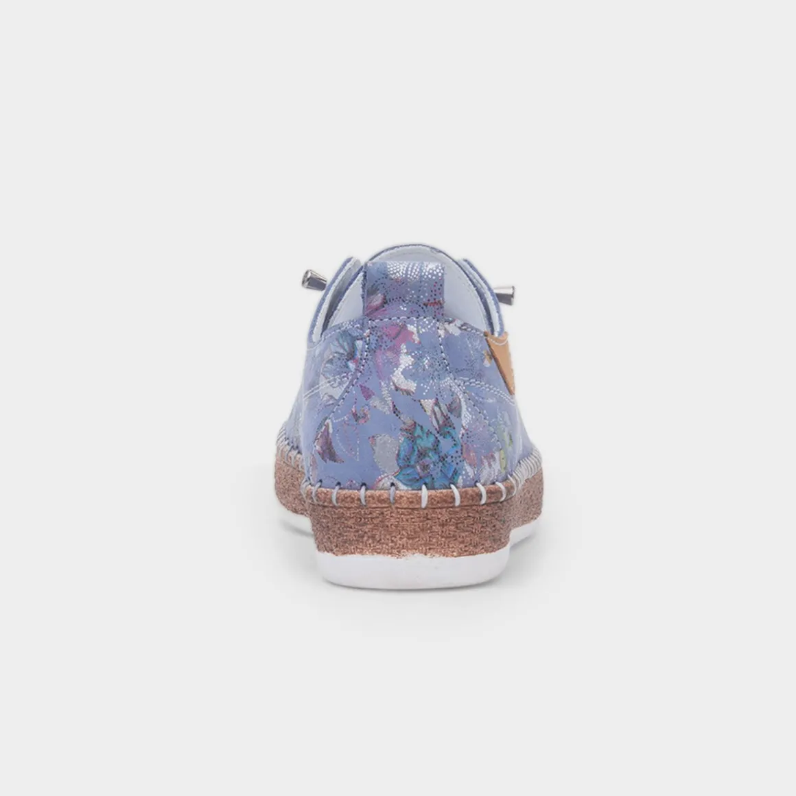 Lunar Iva Womens Blue Floral Leather Shoe