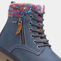 Lunar Jalapeno Womens Blue Ankle Boot