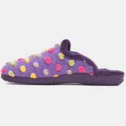 Lunar Montreal Womens Purple Polka Dot Slipper