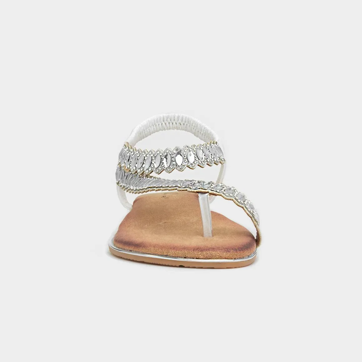 Lunar Novella Womens White Toe Post Sandal