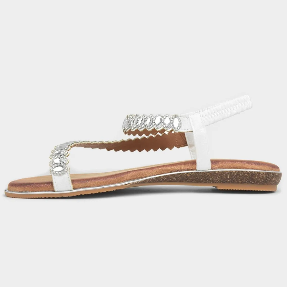 Lunar Novella Womens White Toe Post Sandal