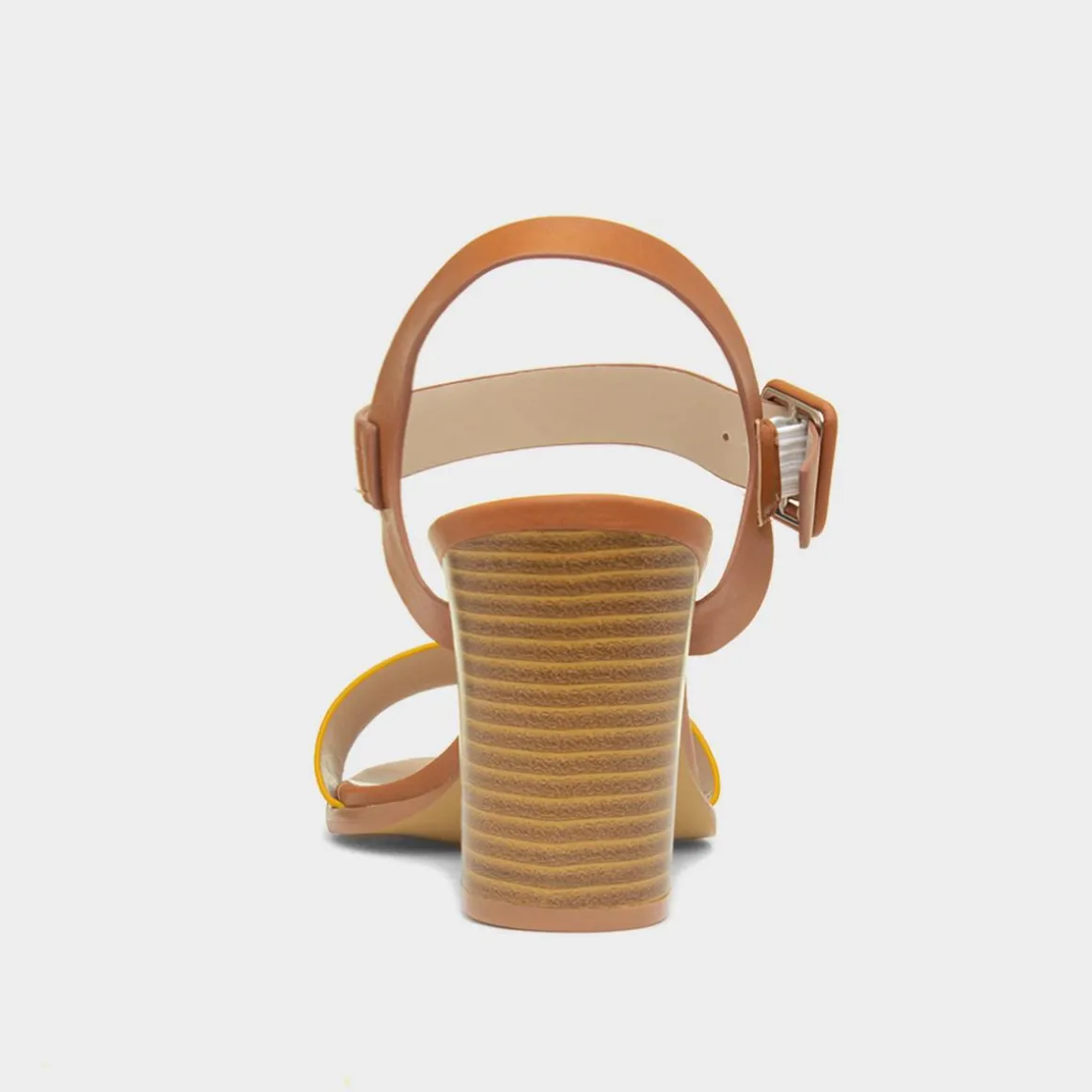 Lunar Palin Womens Yellow Buckle Heel