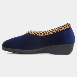 Lunar Paloma Womens Navy Wedge Slipper