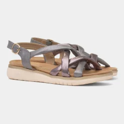 Lunar Roma Womens Pewter Strappy Sandal