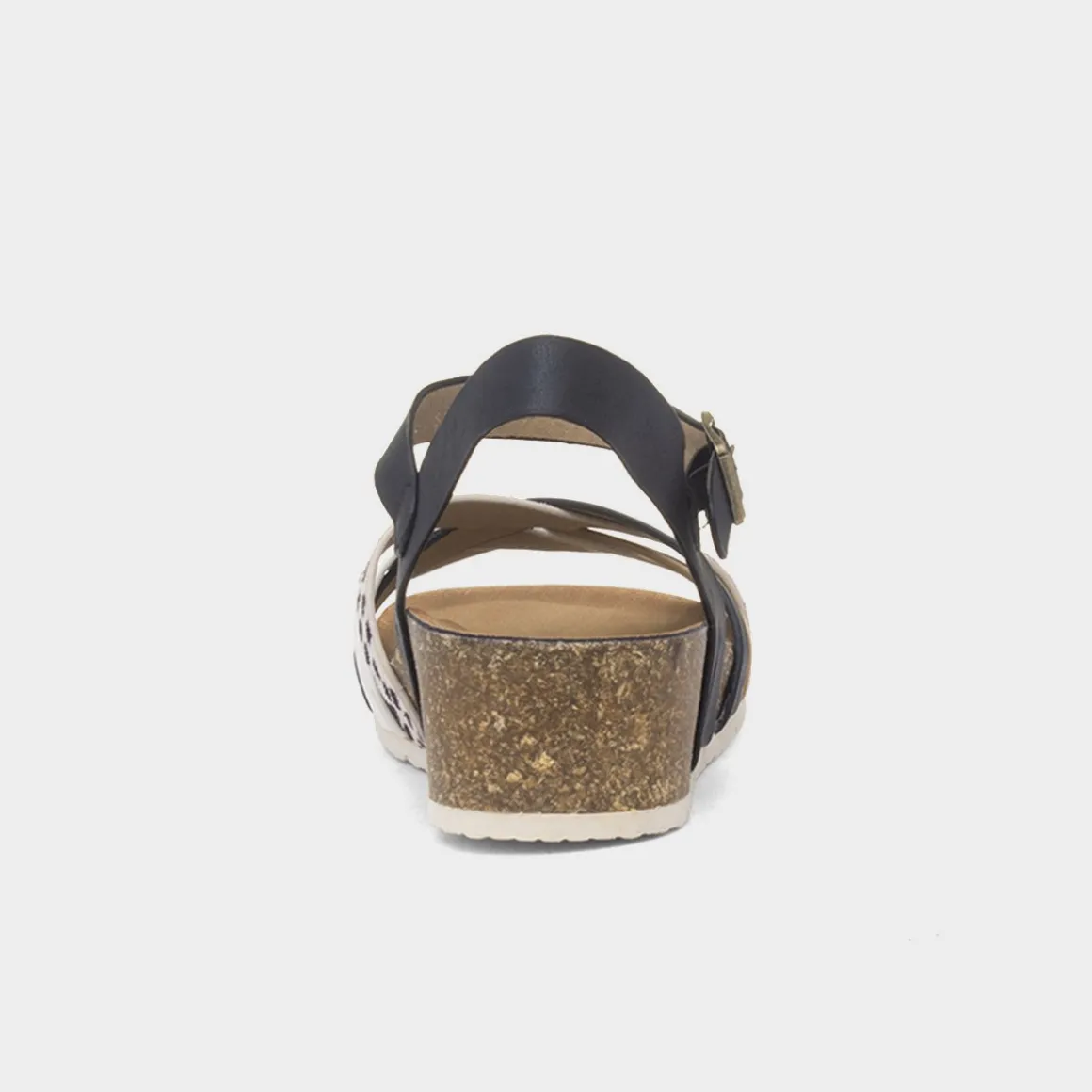 Lunar Selina Womens Black Strappy Wedge Sandal