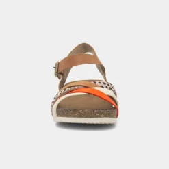 Lunar Selina Womens Camel Strappy Wedge Sandal
