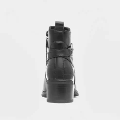 Lunar Solana Womens Black Block Heel Boot