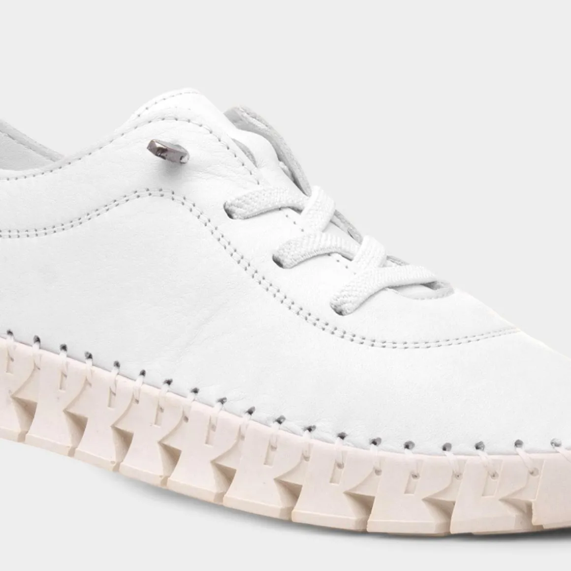 Lunar St Austell Womens White Leather Shoe