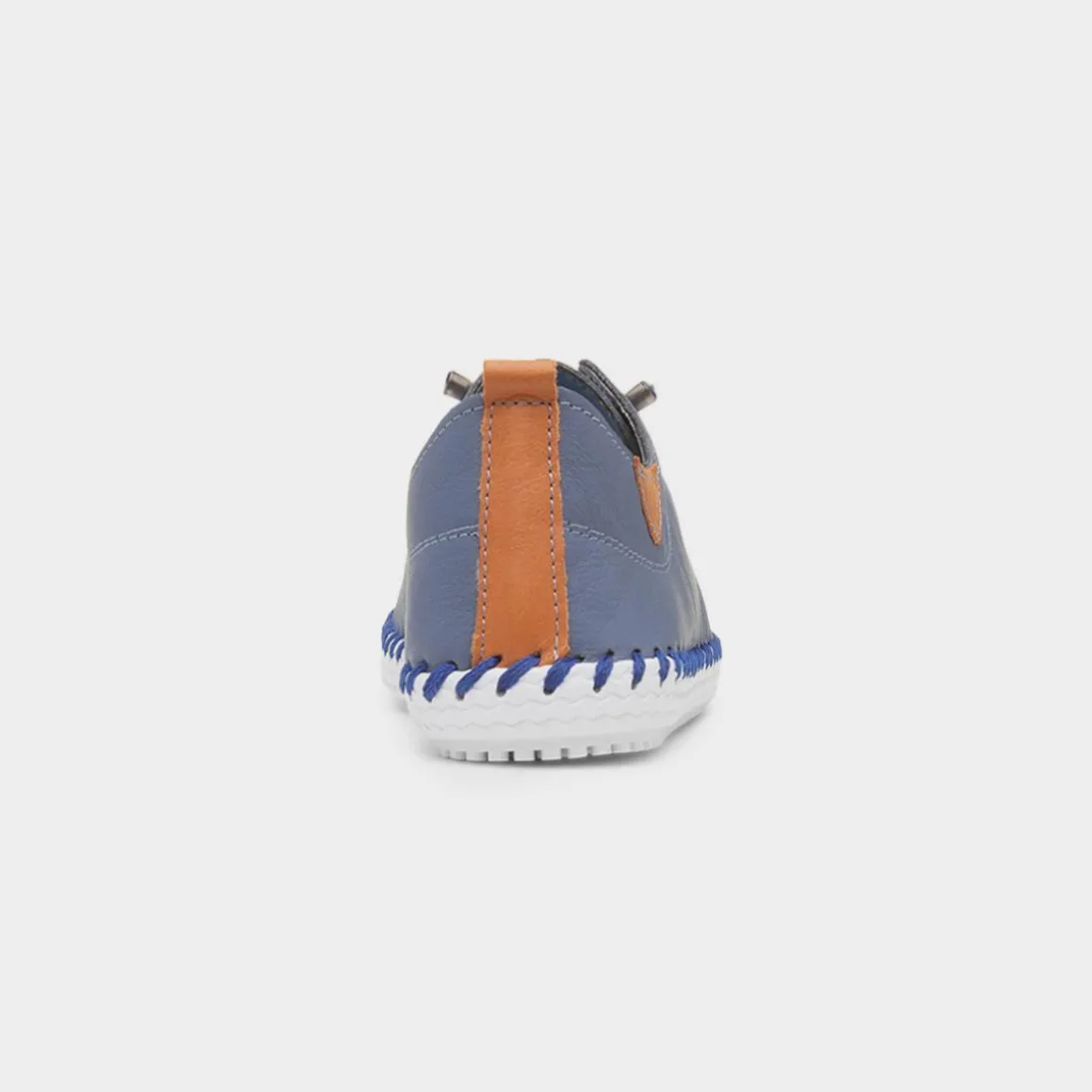 Lunar St Ives Womens Blue Leather Casual Shoe
