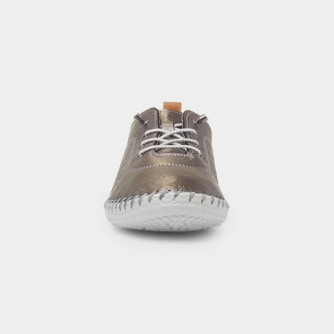 Lunar St. Ives Womens Pewter Metallic Leather Shoe