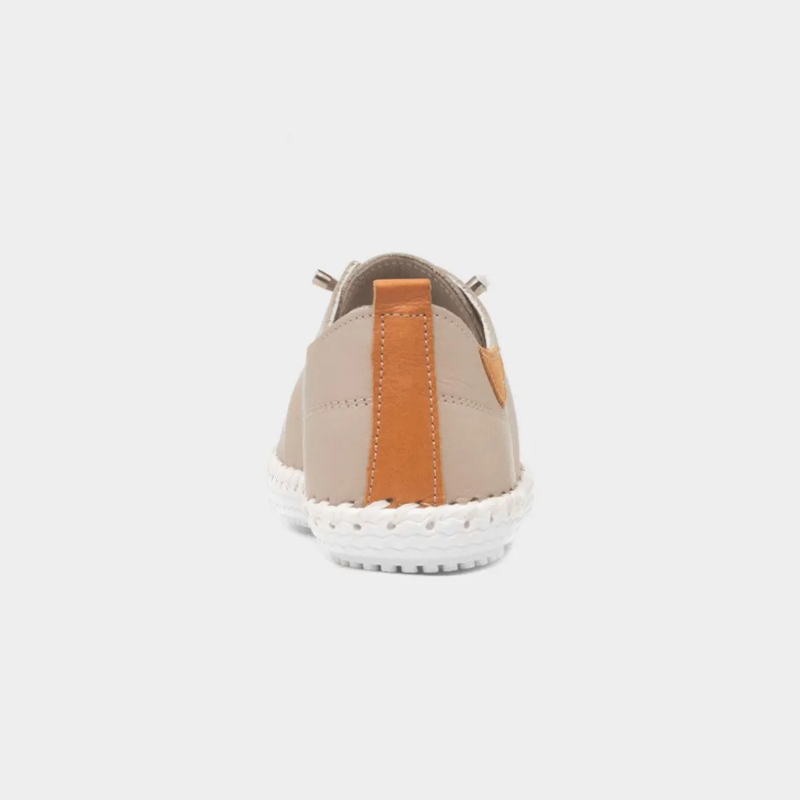 Lunar St Ives Womens Stone Leather Casual Shoe
