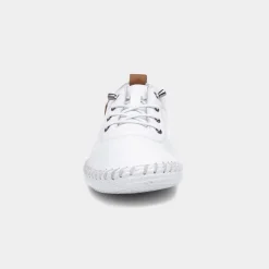 Lunar St Ives Womens White Leather Casual Shoe