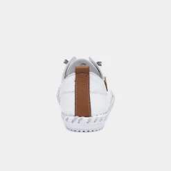 Lunar St Ives Womens White Leather Casual Shoe
