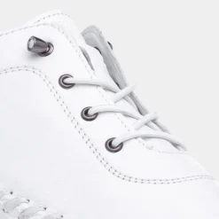 Lunar St Ives Womens White Leather Casual Shoe