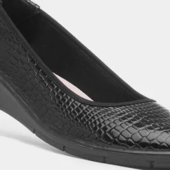 Lunar Winnie Womens Black Leather Shoe