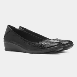 Lunar Winnie Womens Black Leather Shoe