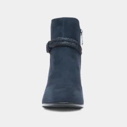 Marco Tozzi Comb Womens Navy Block Heel Boot