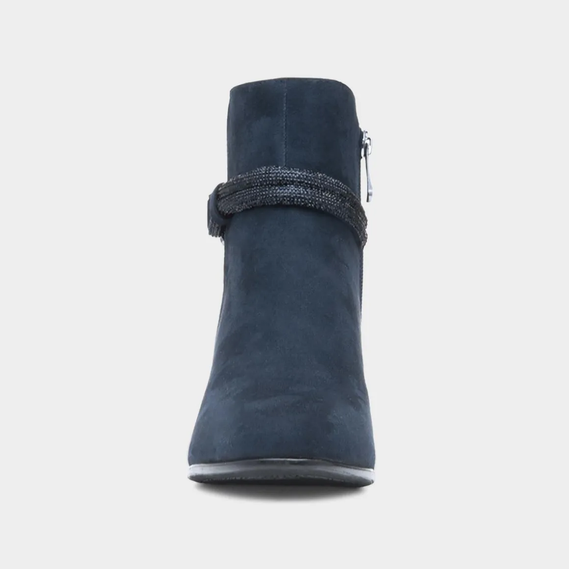 Marco Tozzi Comb Womens Navy Block Heel Boot