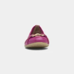 Marco Tozzi Womens Grape Leather Ballerina Shoe