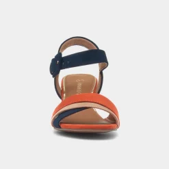Marco Tozzi Womens Navy Buckle Heel