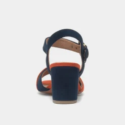 Marco Tozzi Womens Navy Buckle Heel