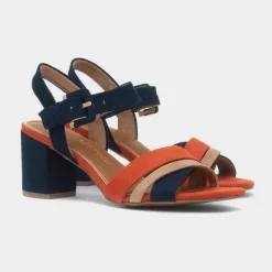 Marco Tozzi Womens Navy Buckle Heel