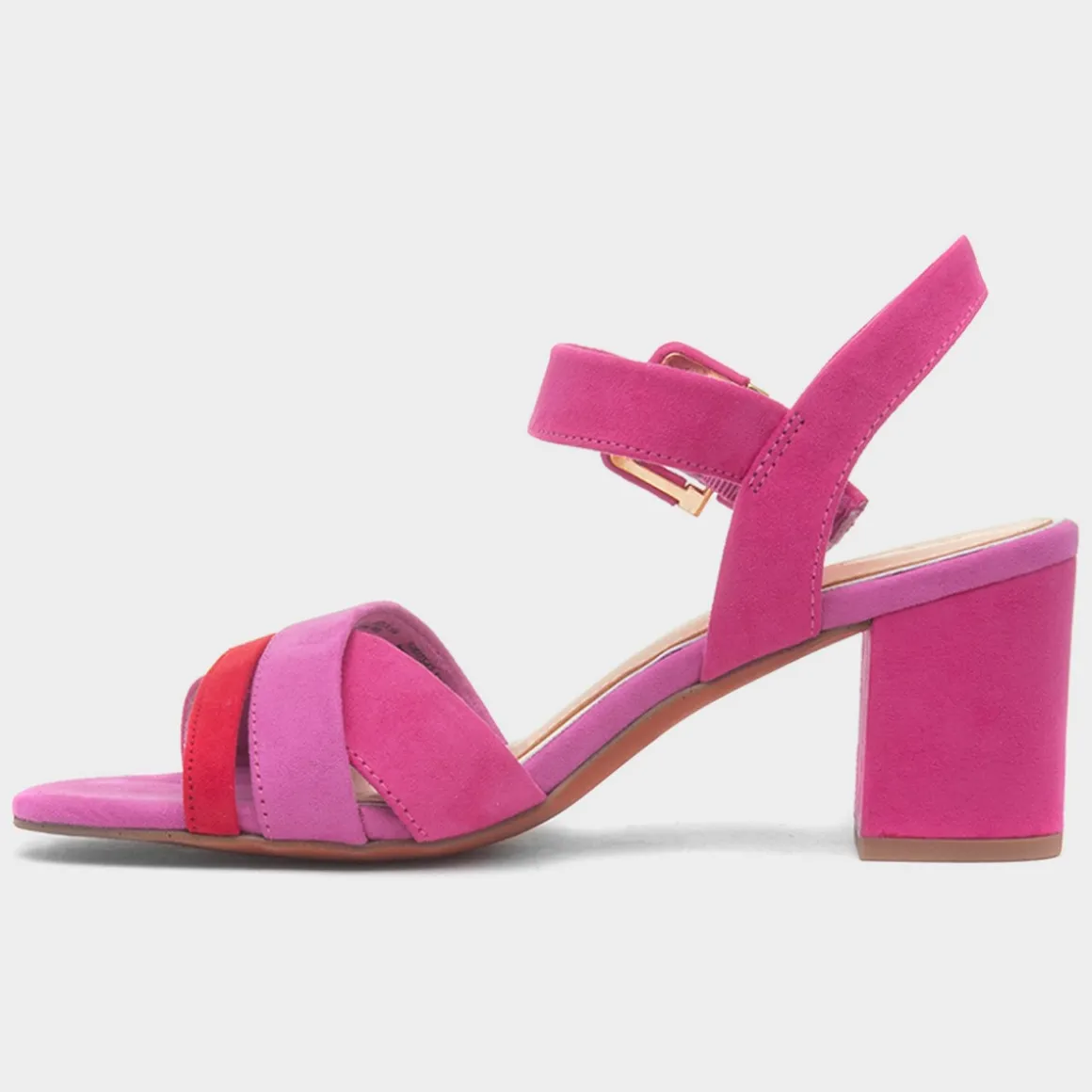 Marco Tozzi Womens Pink Buckle Heel