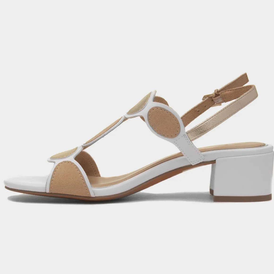 Marco Tozzi Womens White Vegan Heeled Sandal