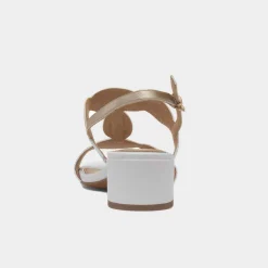 Marco Tozzi Womens White Vegan Heeled Sandal
