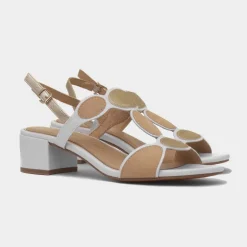 Marco Tozzi Womens White Vegan Heeled Sandal