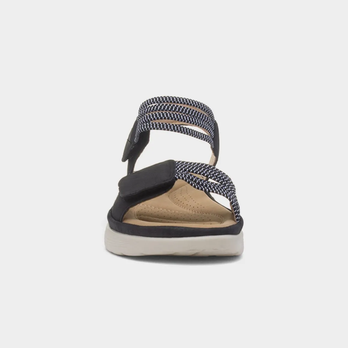 Maya Grace April Womens Black Easy Fasten Sandal