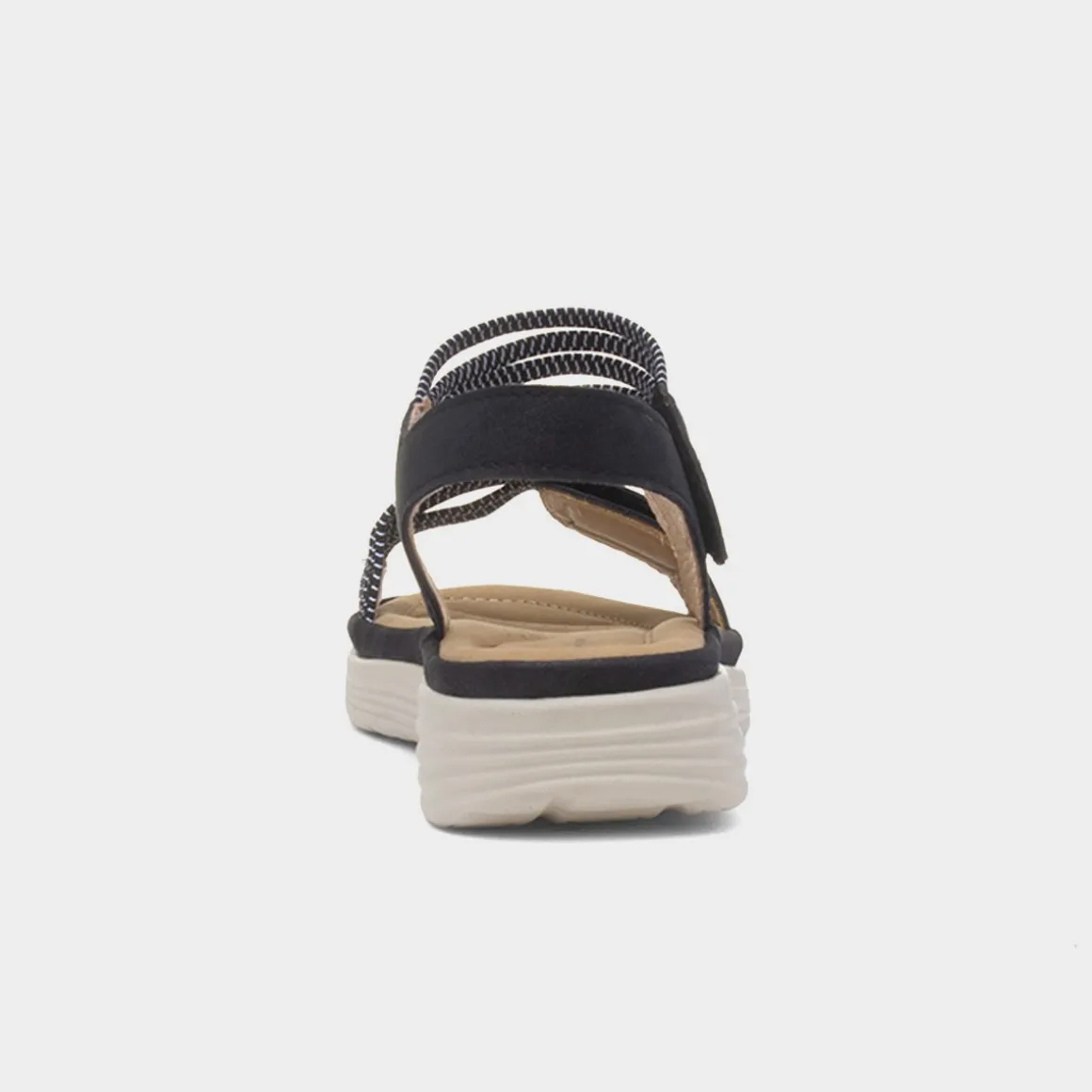 Maya Grace April Womens Black Easy Fasten Sandal