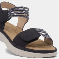 Maya Grace April Womens Black Easy Fasten Sandal