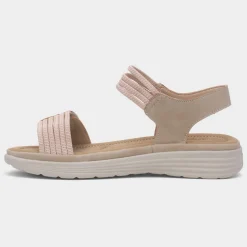 Maya Grace April Womens Beige Easy Fasten Sandal