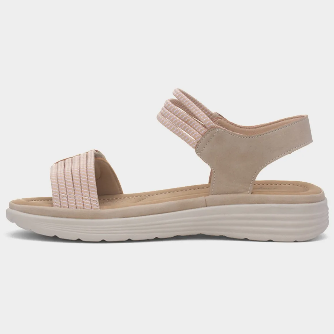 Maya Grace April Womens Beige Easy Fasten Sandal
