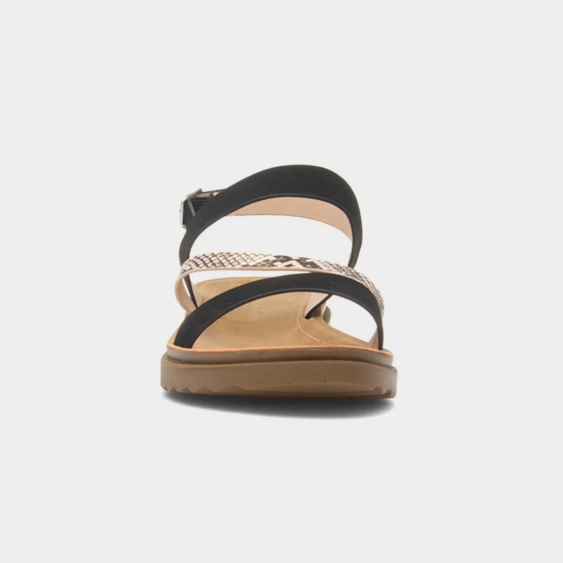 Maya Grace Eden Womens Black Wider Fit Sandal