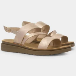 Maya Grace Eden Womens Rose Gold Wider Fit Sandal