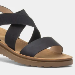 Maya Grace Marlene Womens Black Strappy Sandal
