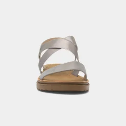 Maya Grace Marlene Womens Pewter Strappy Sandal