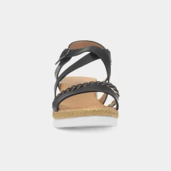 Maya Grace Taylor Womens Black Wedge Sandal