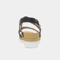 Maya Grace Taylor Womens Black Wedge Sandal