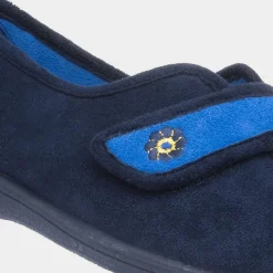 Mirak Andrea Womens Navy Easy Fasten Slipper