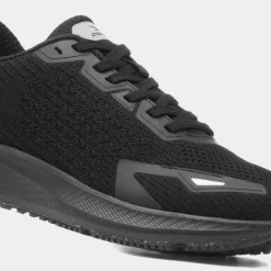 Osaga Enterprise Womens Black Knitted Trainer