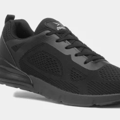 Osaga Magnitude Mens Black Lace Up Trainer
