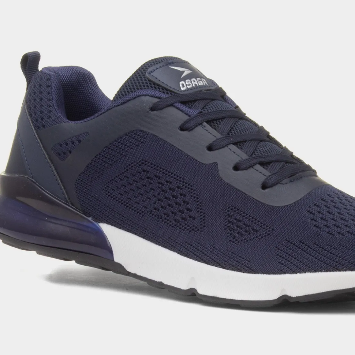Osaga Magnitude Mens Navy Lace Up Trainer
